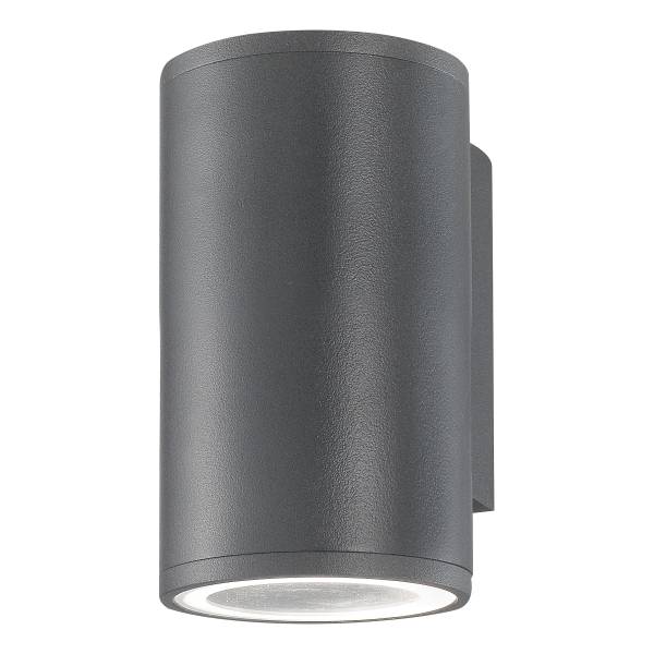 Außenwandleuchte Nodus - Aluminium - Grau - Flammenanzahl: 1