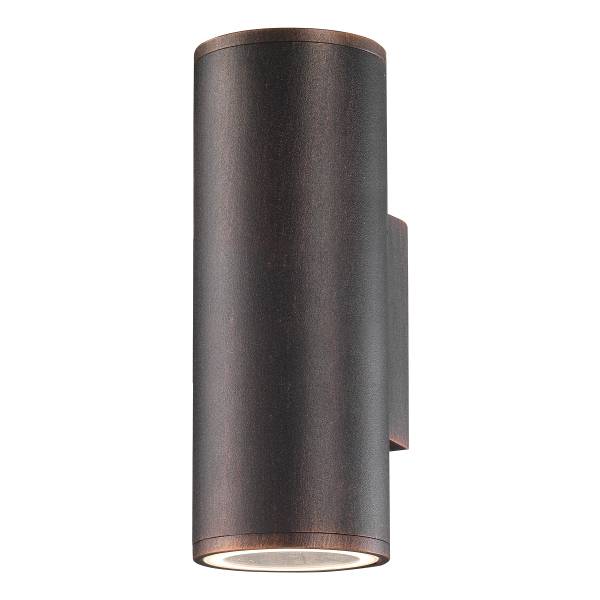 Außenwandleuchte Nodus - Aluminium - Braun - Flammenanzahl: 2
