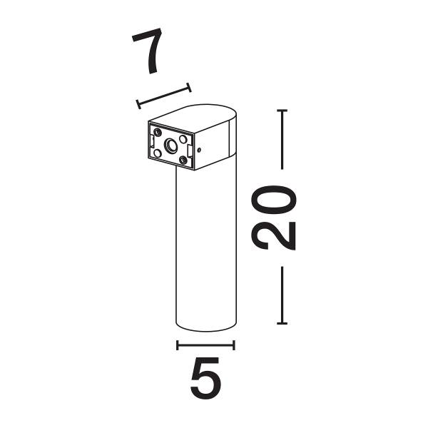 LED-Wandleuchte Lusy - Aluminium - 1-flammig - Grau