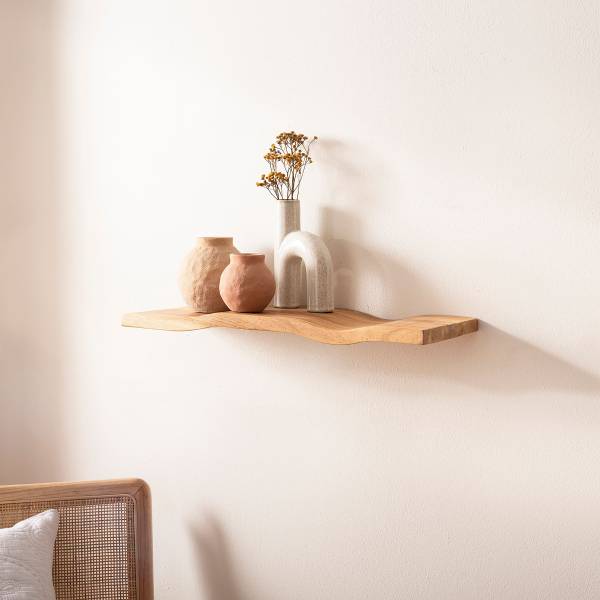 Massives Wandboard Dimya - gewellt - Akazie - Breite: 60 cm