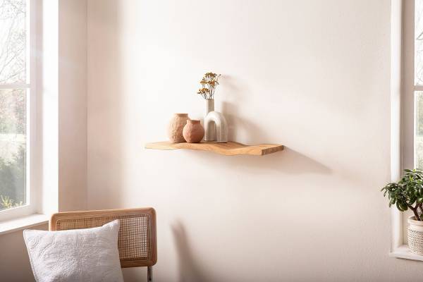 Massives Wandboard Dimya - gewellt - Akazie - Breite: 60 cm