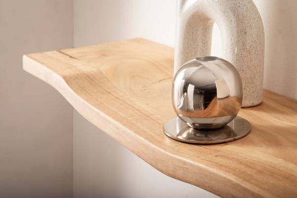 Massives Wandboard Dimya - gewellt - Akazie - Breite: 60 cm