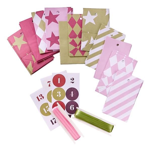 Adventskalender-Set SUPRISE 2-teilig - Papier - Bunt
