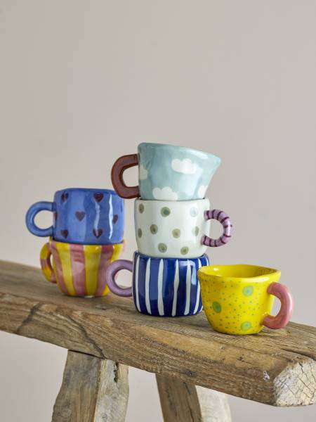 Tasse Nini 6-teilig - Multicolor - Keramik - 8 x 6 x 8 cm