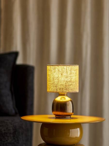 Tischlampe Agni - Messing - Keramik - 15 x 26 x 15 cm