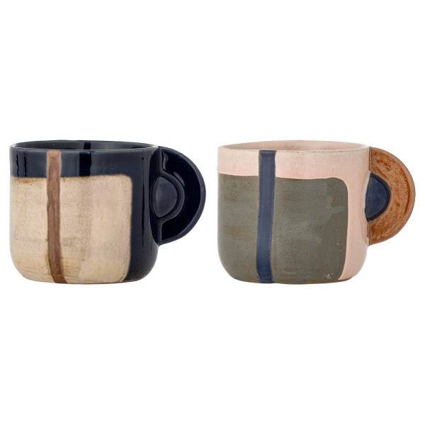 Tasse Bolivia 2-teilig - Multicolor - Keramik - 9 x 8 x 9 cm