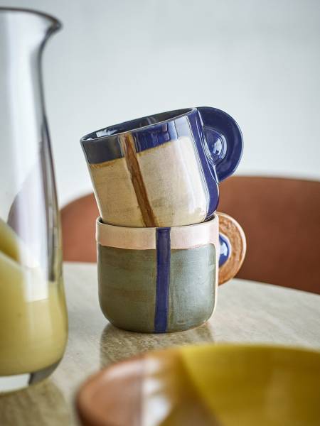 Tasse Bolivia 2-teilig - Multicolor - Keramik - 9 x 8 x 9 cm