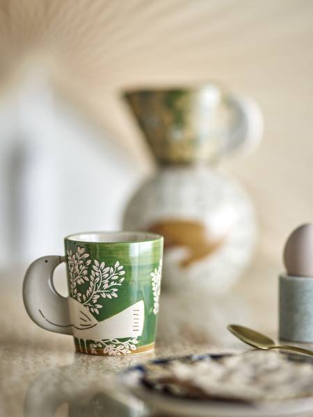 Tasse Hezha - Grün - Keramik - 8 x 9 x 8 cm