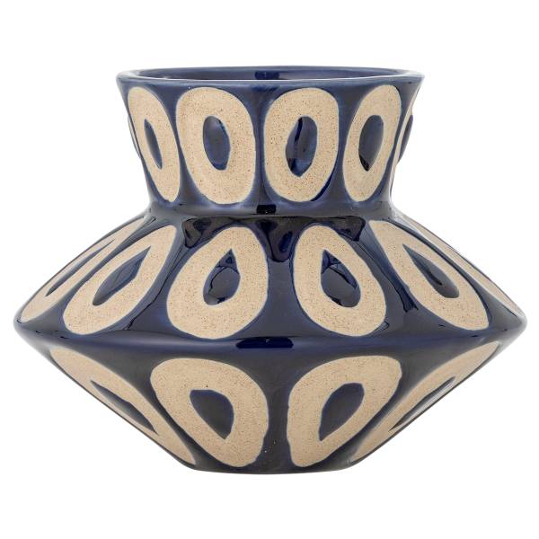 Vase Bashir Typ A - Blau - Keramik - 15 x 20 x 15 cm