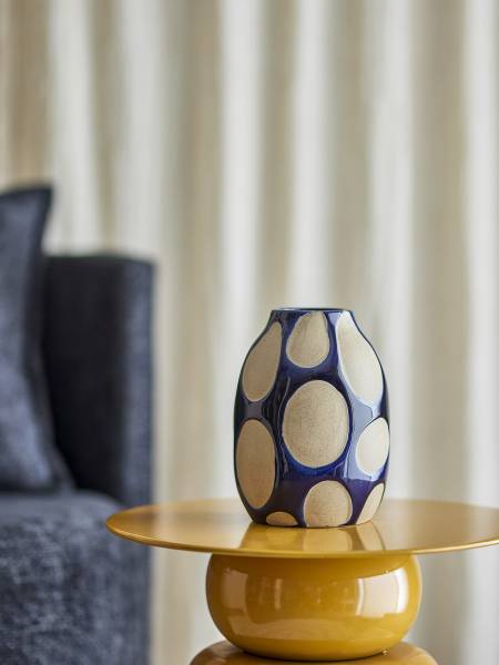 Vase Bashir Typ A - Blau - Keramik - 15 x 20 x 15 cm