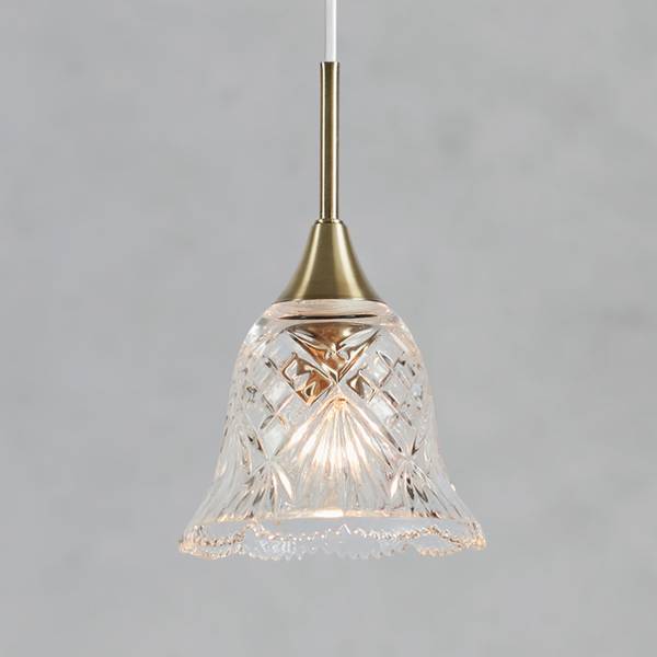 Pendelleuchte Luna Typ A - Klarglas / Eisen - 1-flammig - Gold