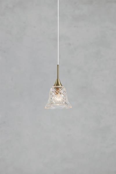 Pendelleuchte Luna Typ A - Klarglas / Eisen - 1-flammig - Gold