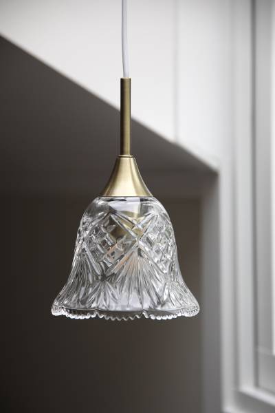 Pendelleuchte Luna Typ A - Klarglas / Eisen - 1-flammig - Gold