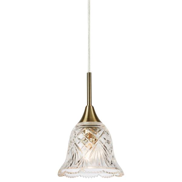 Pendelleuchte Luna Typ A - Klarglas / Eisen - 1-flammig - Gold
