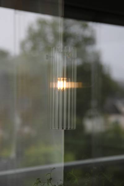 Pendelleuchte Tibia - Eisen / Farbglas - 1-flammig - Nickel Glanz