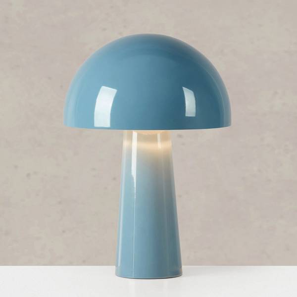 Tischleuchte Mantar - Eisen - 1-flammig - Blau