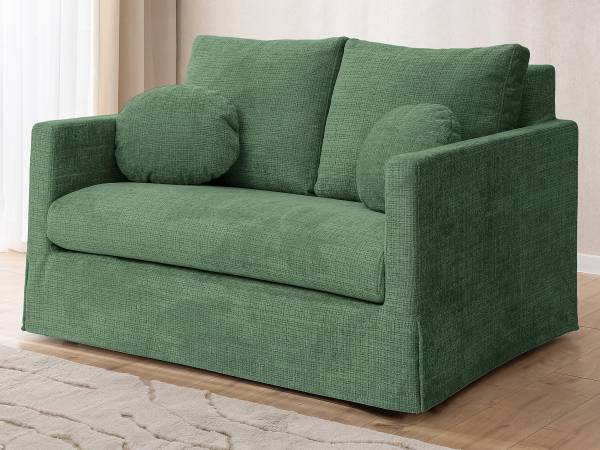Wechselbezug für 2-Sitzer Sofa Marail - Chenille Cristy: Smaragdgrün