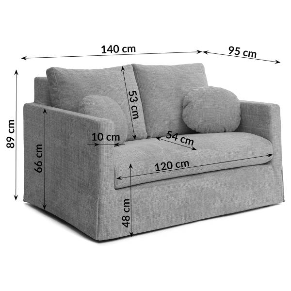 Wechselbezug für 2-Sitzer Sofa Marail - Chenille Cristy: Smaragdgrün
