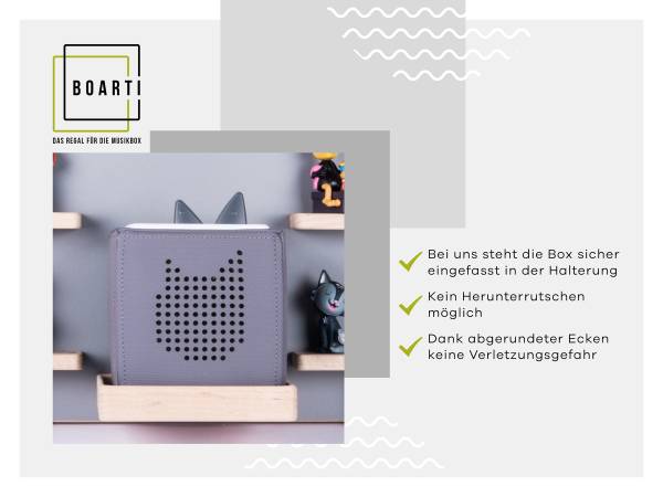 Regal Boarti für Hörfiguren - A - Grau