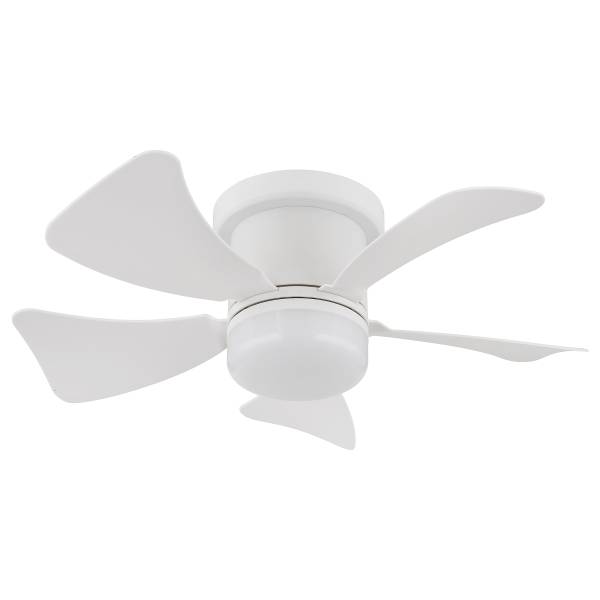 LED-Deckenventilator Hines - Eisen - 1-flammig - Weiß