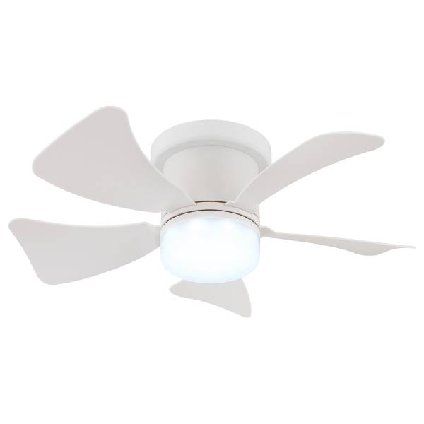 LED-Deckenventilator Hines - Eisen - 1-flammig - Weiß