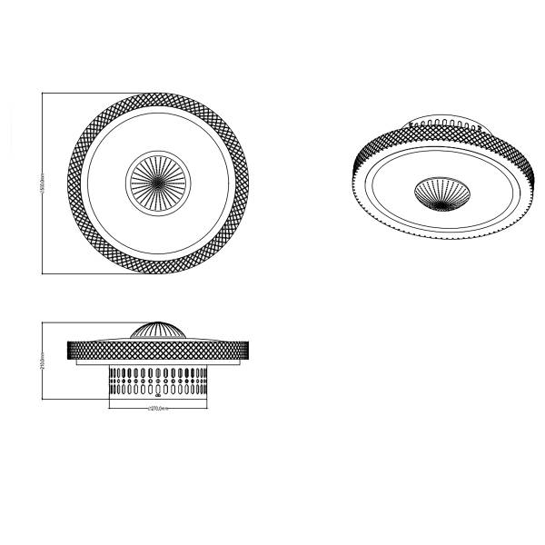 LED-Deckenventilator Shelly - Eisen / Aluminium - Weiß - 1-flammig