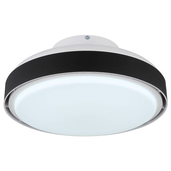 LED-Deckenventilator Carney - Acrylglas - 1-flammig - Schwarz