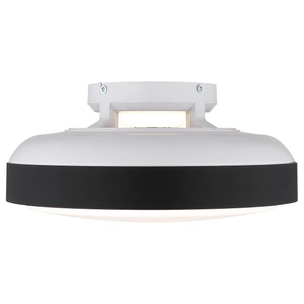 LED-Deckenventilator Carney - Acrylglas - 1-flammig - Schwarz