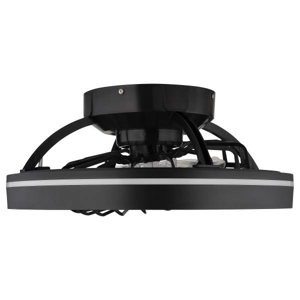 LED-Deckenventilator Deanne - Acrylglas - Schwarz - 2-flammig