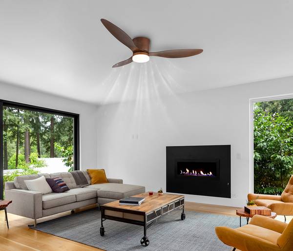 Deckenventilator Armando - Eisen - 1-flammig - Braun