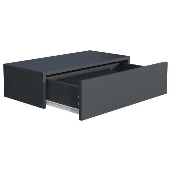 Hänge-Nachtkommode Usal M - Schwarz - Breite: 60 cm