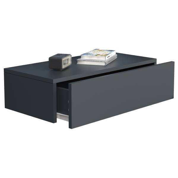 Hänge-Nachtkommode Usal M - Schwarz - Breite: 60 cm