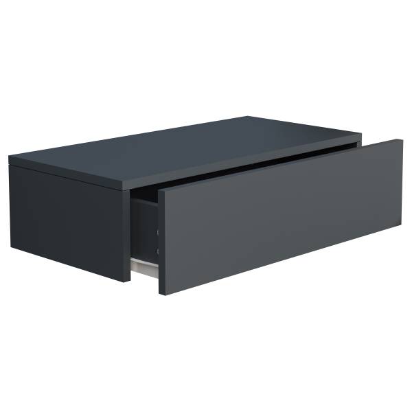 Hänge-Nachtkommode Usal M - Schwarz - Breite: 60 cm