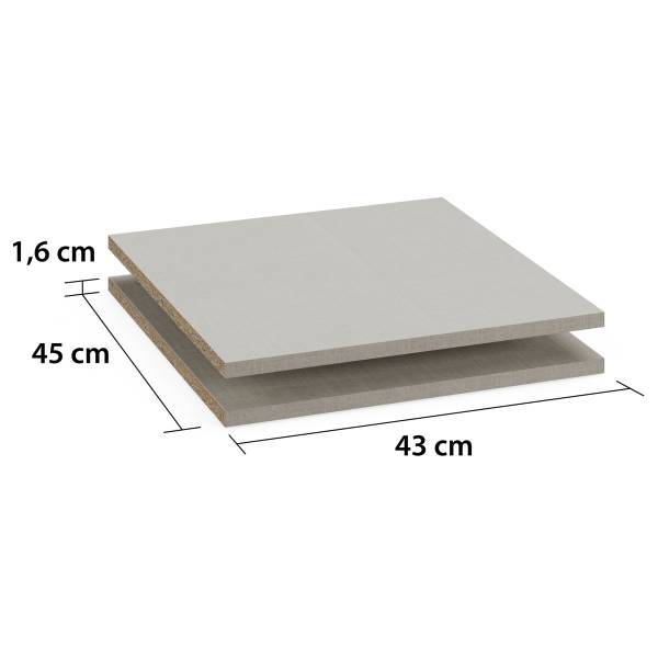 Einlegeboden Rauch Blue - 45er Tiefe - Texline Leinenoptik
