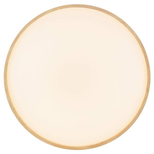 LED-Deckenleuchte Alson - Eisen / Gummibaum - Braun - 1-flammig - Durchmesser: 50 cm