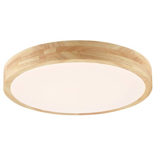LED-Deckenleuchte Moreen - Eisen / Gummibaum - Braun - 1-flammig - Warmweiß - Kaltweiß