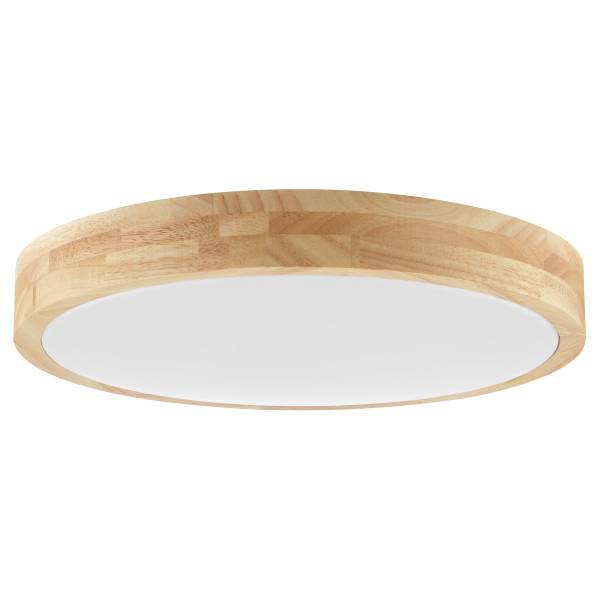 LED-Deckenleuchte Moreen - Eisen / Gummibaum - Braun - 1-flammig - Warmweiß - Kaltweiß