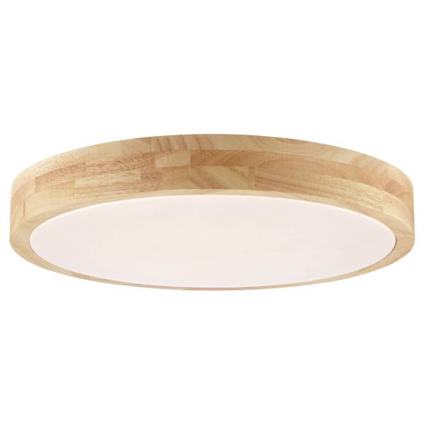 LED-Deckenleuchte Moreen - Eisen / Gummibaum - Braun - 1-flammig - Warmweiß - Kaltweiß