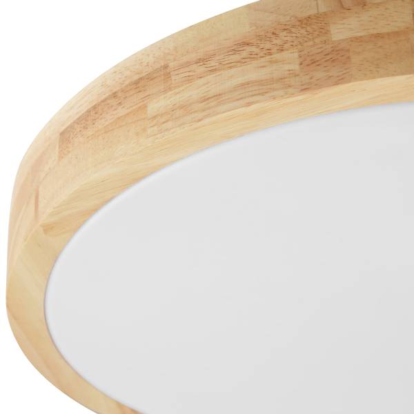 LED-Deckenleuchte Moreen - Eisen / Gummibaum - Braun - 1-flammig - Warmweiß - Kaltweiß