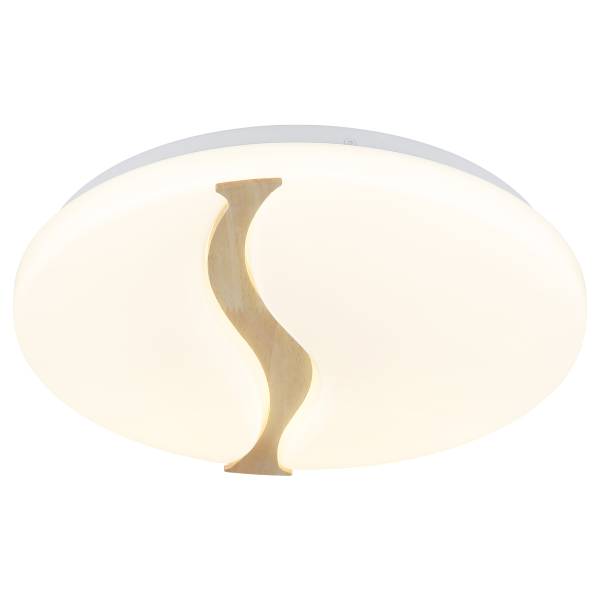 LED-Deckenleuchte Leticia - Eisen / Acrylglas - Weiß - 1-flammig