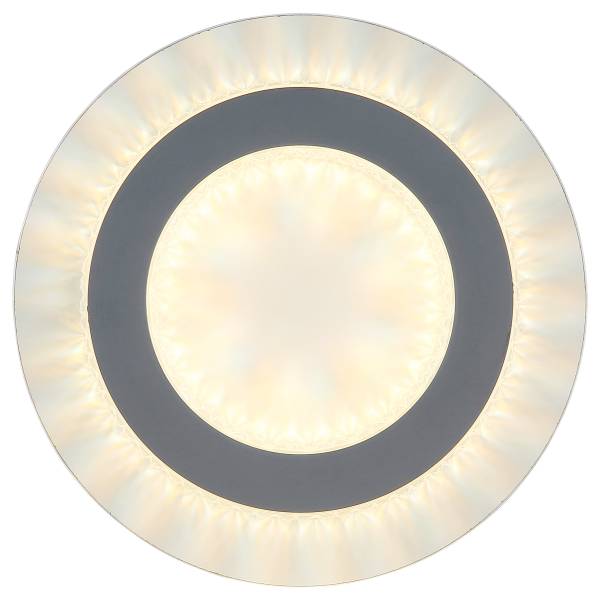 LED-Deckenleuchte Jayden Typ D Rund - Eisen / Acrylglas - 1-flammig - Weiß / Hellgrau