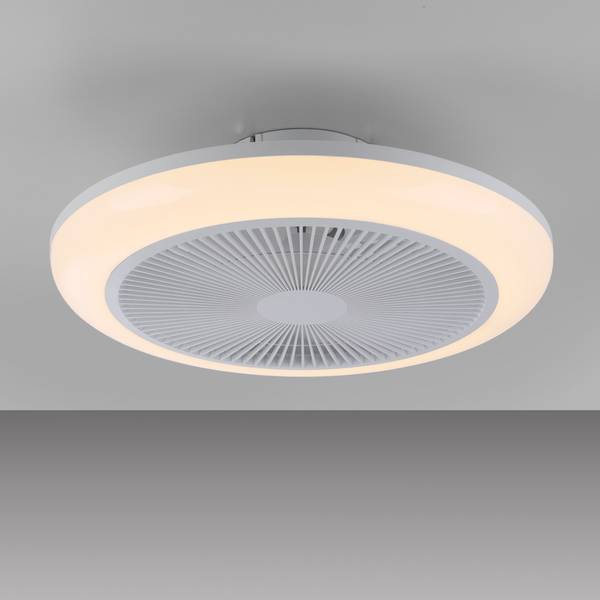LED-Deckenventilator Brenda - Kunststoff - Weiß - 1-flammig