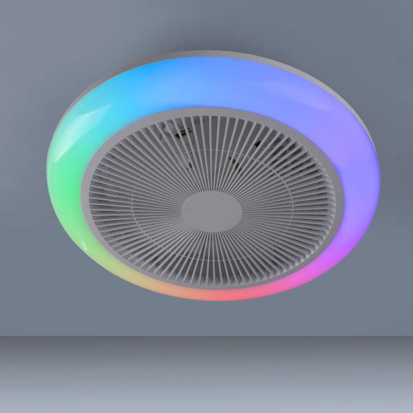 LED-Deckenventilator Brenda - Kunststoff - Weiß - 1-flammig