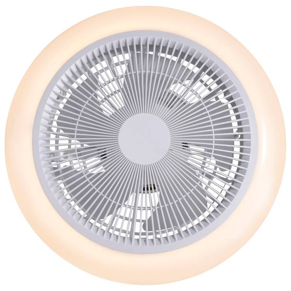 LED-Deckenventilator Brenda - Kunststoff - Weiß - 1-flammig