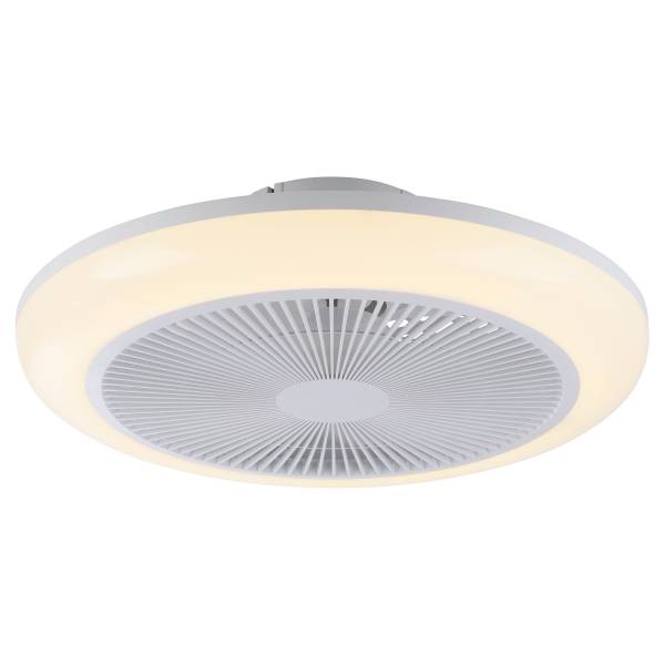 LED-Deckenventilator Brenda - Kunststoff - Weiß - 1-flammig