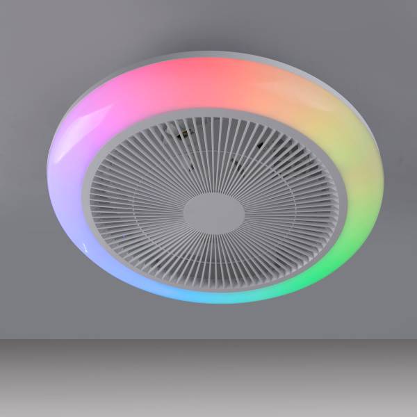 LED-Deckenventilator Brenda - Kunststoff - Weiß - 1-flammig