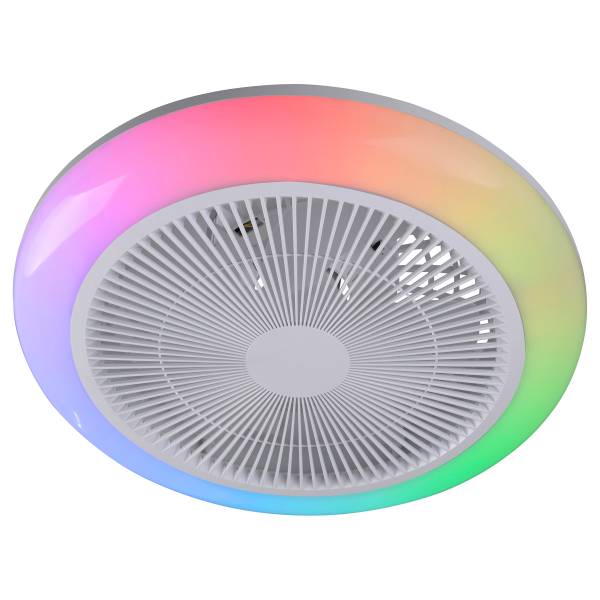 LED-Deckenventilator Brenda - Kunststoff - Weiß - 1-flammig