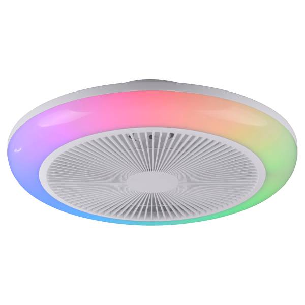 LED-Deckenventilator Brenda - Kunststoff - Weiß - 1-flammig