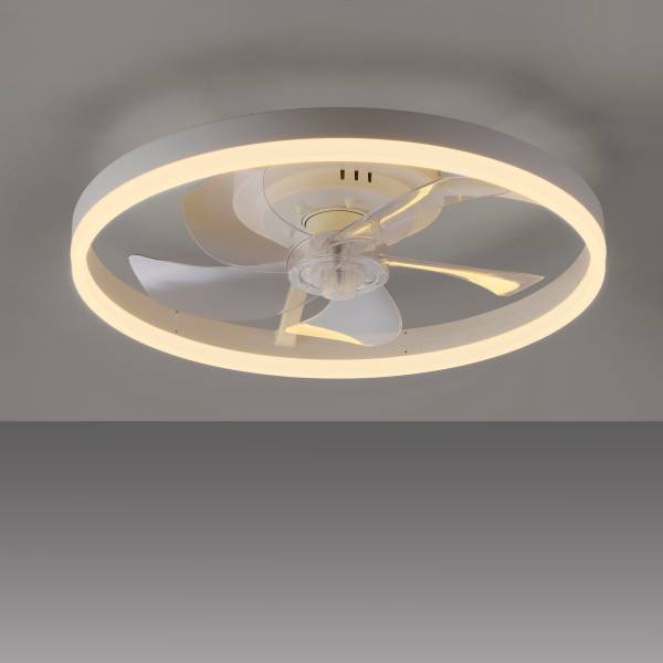 LED-Deckenventilator Rita - Eisen - Weiß - 1-flammig