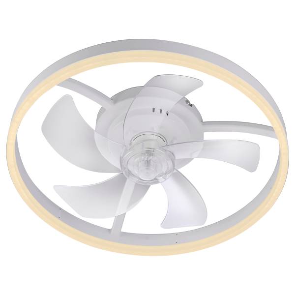 LED-Deckenventilator Rita - Eisen - Weiß - 1-flammig